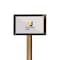 Montour Line Sign Frame Floor Standing 7 x 11 in. H Satin Brass Steel FS200-711-H-SB - alternate 1